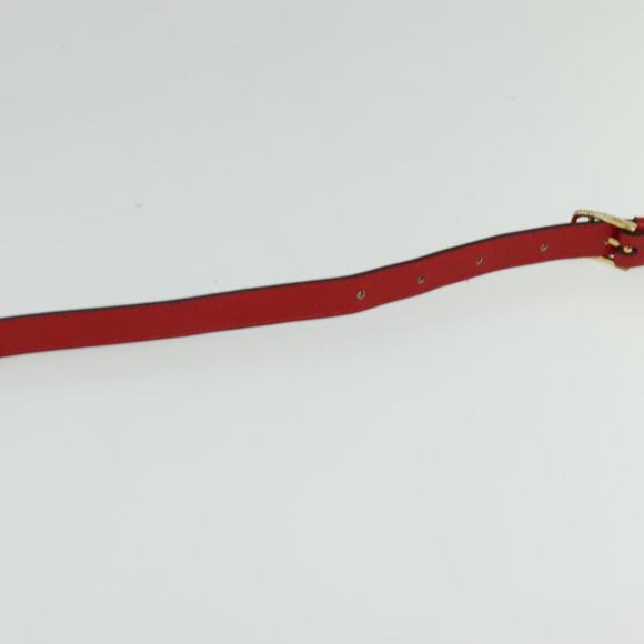 CELINE Shoulder Bag Leather Red Gold - Picture 8 of 13